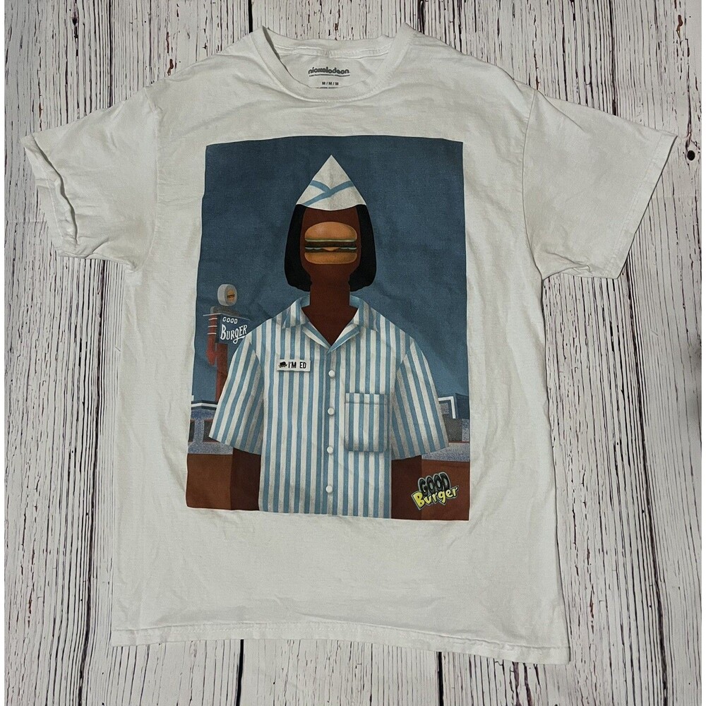Nickelodeon Good Burger TV Show WHITE T-Shirt - Adult Medium M "I'm Ed"